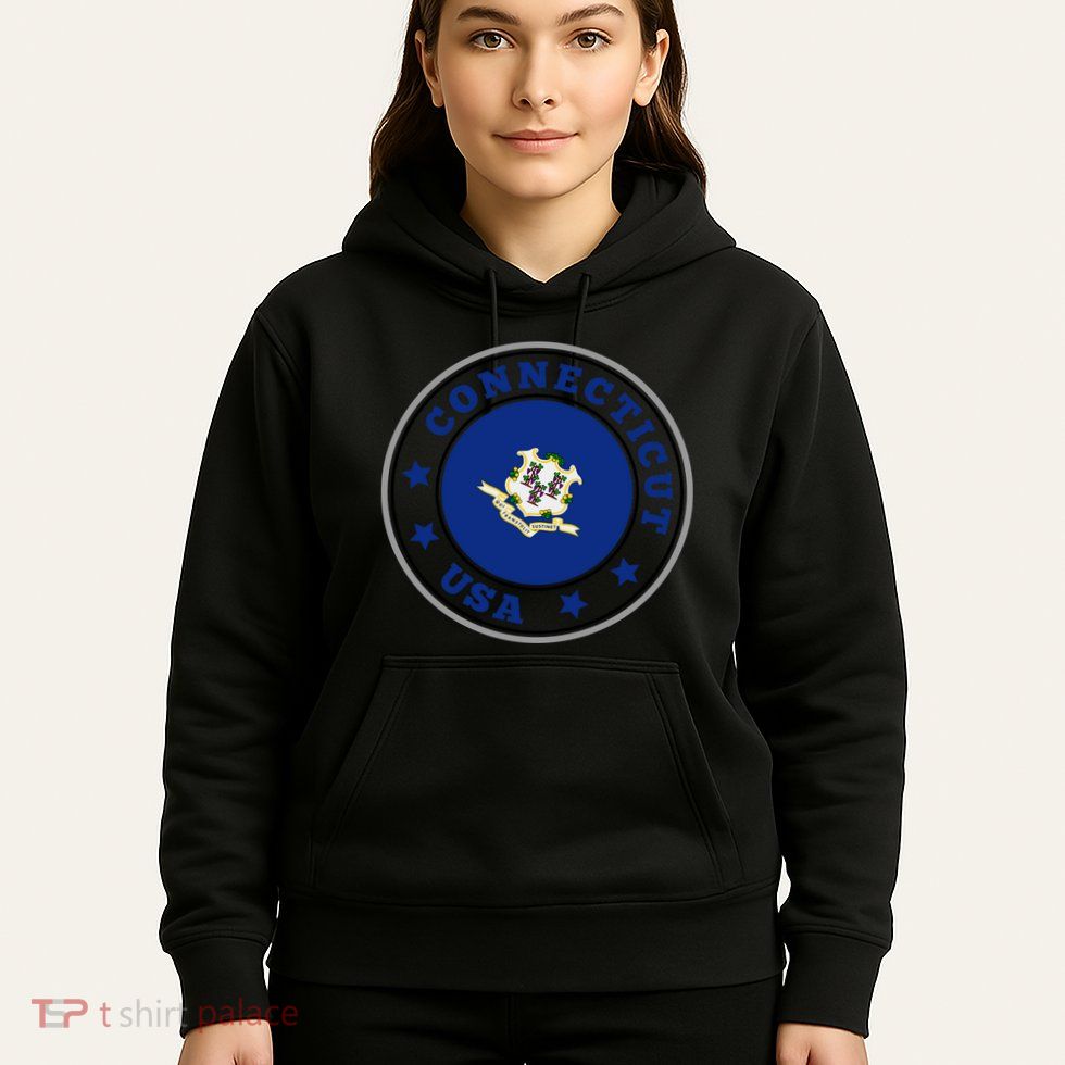 Connecticut State Flag Circle Hoodie