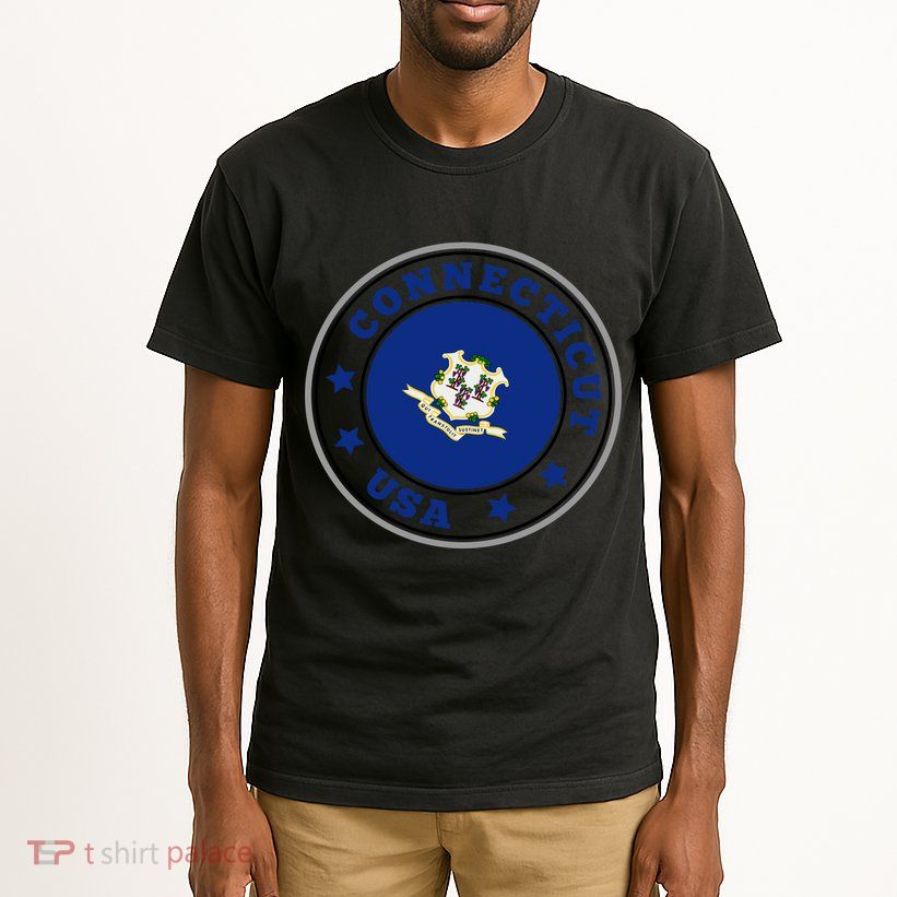 Connecticut State Flag Circle Tall T-Shirt