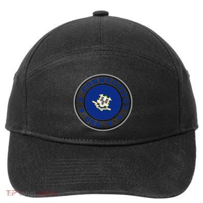 Connecticut State Flag Circle 7-Panel Snapback Hat