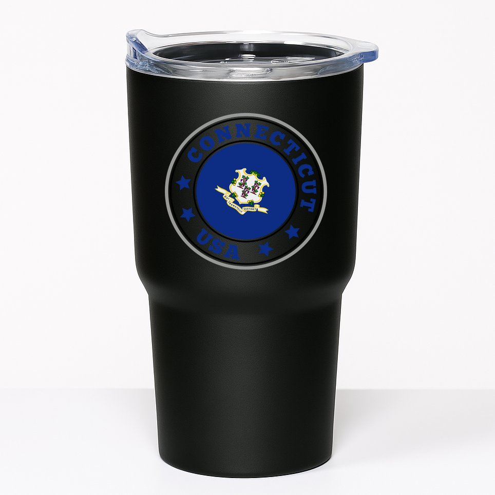Connecticut State Flag Circle Tumbler