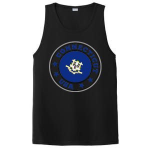 Connecticut State Flag Circle PosiCharge Competitor Tank