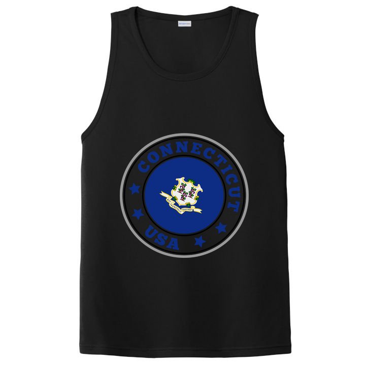 Connecticut State Flag Circle PosiCharge Competitor Tank