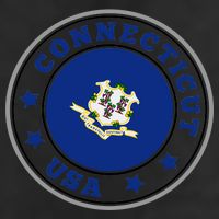 Connecticut State Flag Circle Golf Towel