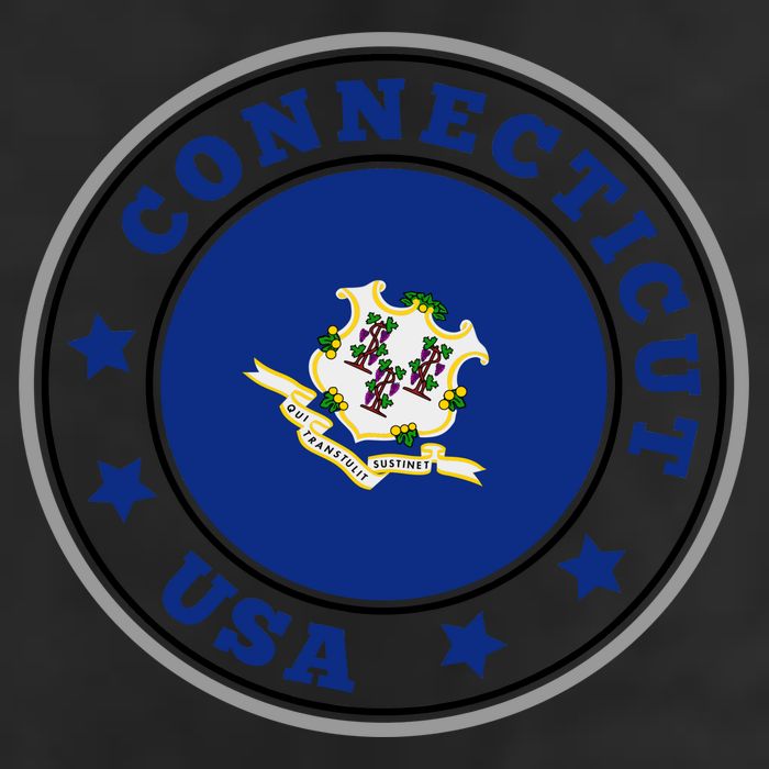 Connecticut State Flag Circle Golf Towel