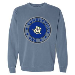 Connecticut State Flag Circle Garment-Dyed Sweatshirt