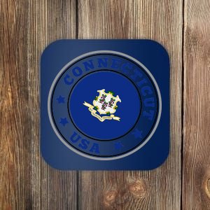 Connecticut State Flag Circle Coaster