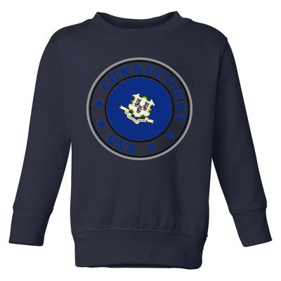 Connecticut State Flag Circle Toddler Sweatshirt