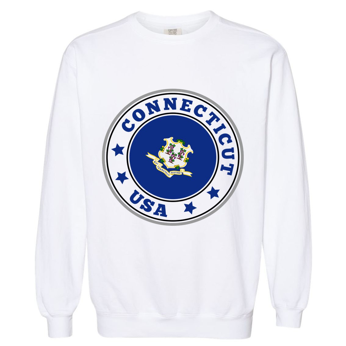 Connecticut State Flag Circle Garment-Dyed Sweatshirt