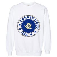 Connecticut State Flag Circle Garment-Dyed Sweatshirt