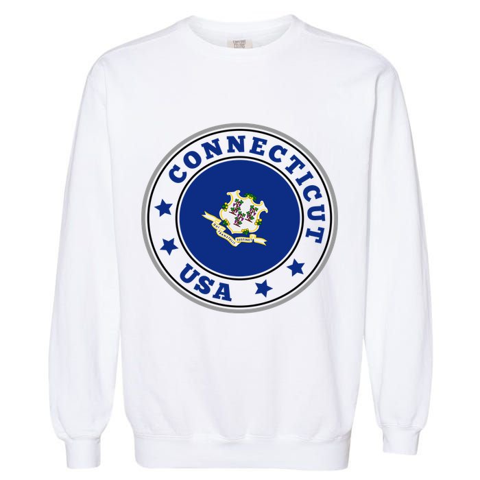 Connecticut State Flag Circle Garment-Dyed Sweatshirt