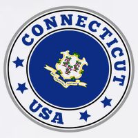 Connecticut State Flag Circle Garment-Dyed Sweatshirt