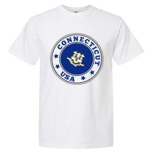 Connecticut State Flag Circle Garment-Dyed Heavyweight T-Shirt