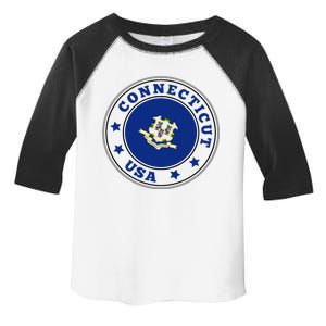 Connecticut State Flag Circle Toddler Fine Jersey T-Shirt