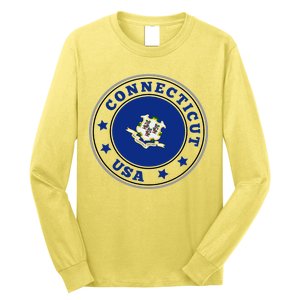 Connecticut State Flag Circle Long Sleeve Shirt