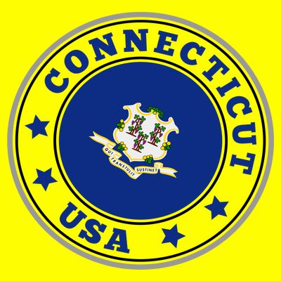 Connecticut State Flag Circle T-Shirt