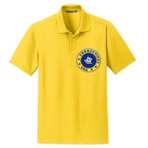 Connecticut State Flag Circle Dry Zone Grid Polo