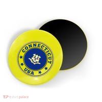 Connecticut State Flag Circle Magnet