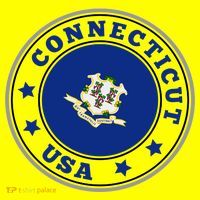 Connecticut State Flag Circle Magnet