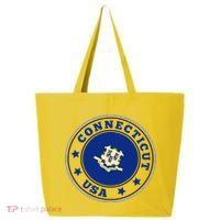 Connecticut State Flag Circle 25L Jumbo Tote