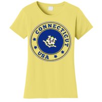 Connecticut State Flag Circle Women's T-Shirt