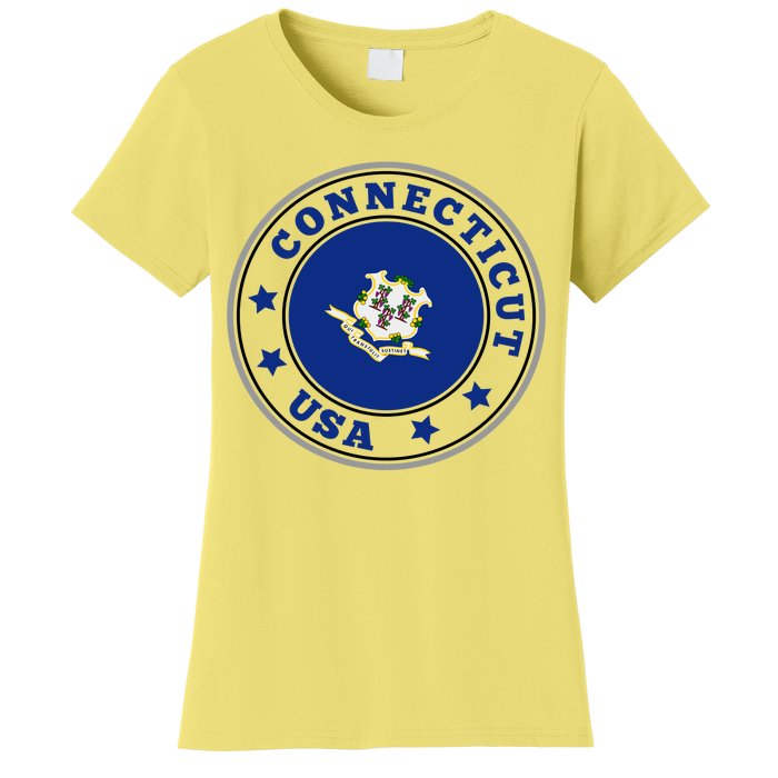 Connecticut State Flag Circle Women's T-Shirt