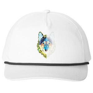 Constellation Pixel Wolf Snapback Five-Panel Rope Hat