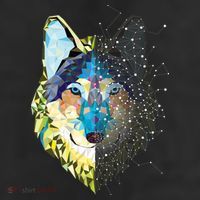 Constellation Pixel Wolf 11oz C Handle Ceramic Mug