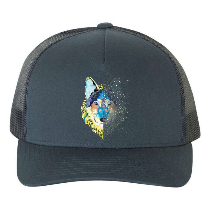 Constellation Pixel Wolf Yupoong Adult 5-Panel Trucker Hat