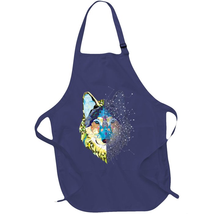 Constellation Pixel Wolf Apron