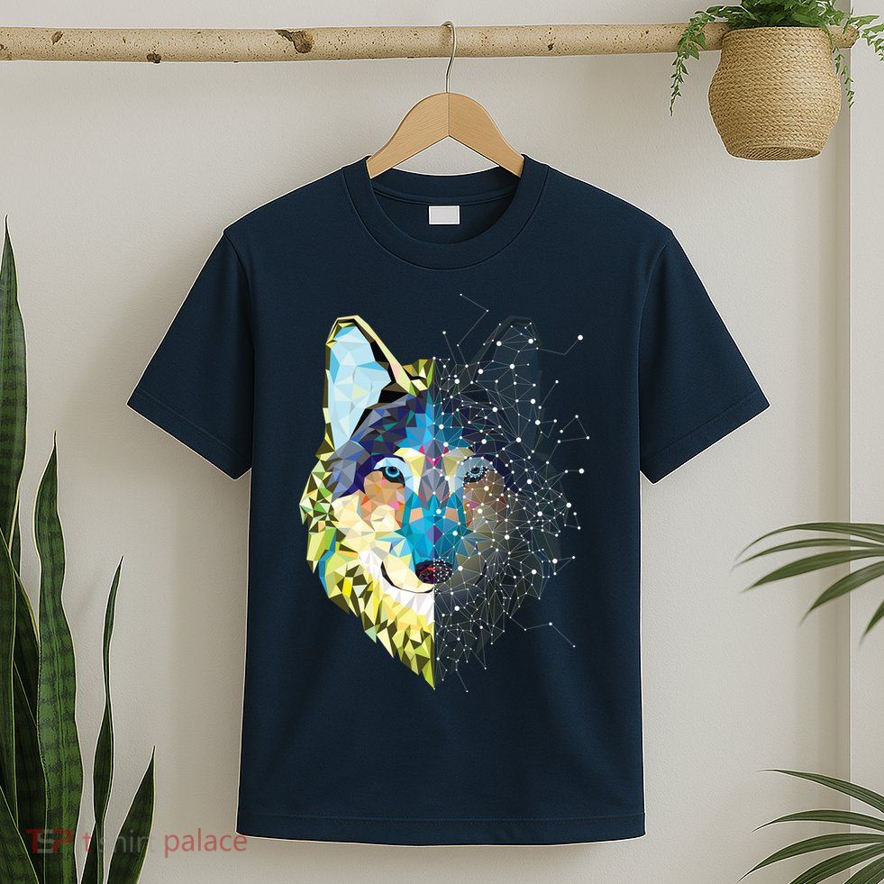 Constellation Pixel Wolf T-Shirt