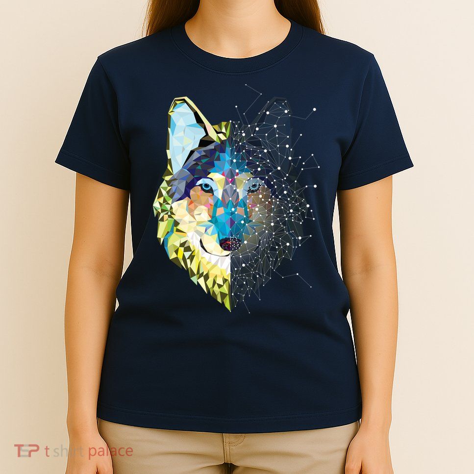 Constellation Pixel Wolf T-Shirt