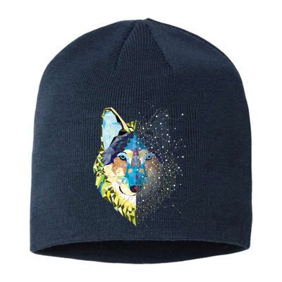 Constellation Pixel Wolf Sustainable Beanie