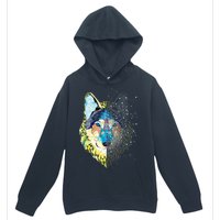 Constellation Pixel Wolf Urban Pullover Hoodie