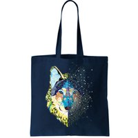 Constellation Pixel Wolf Tote Bag