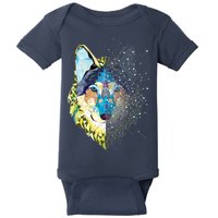 Constellation Pixel Wolf Baby Bodysuit