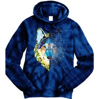 Constellation Pixel Wolf Tie Dye Hoodie