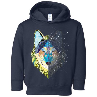 Constellation Pixel Wolf Toddler Hoodie