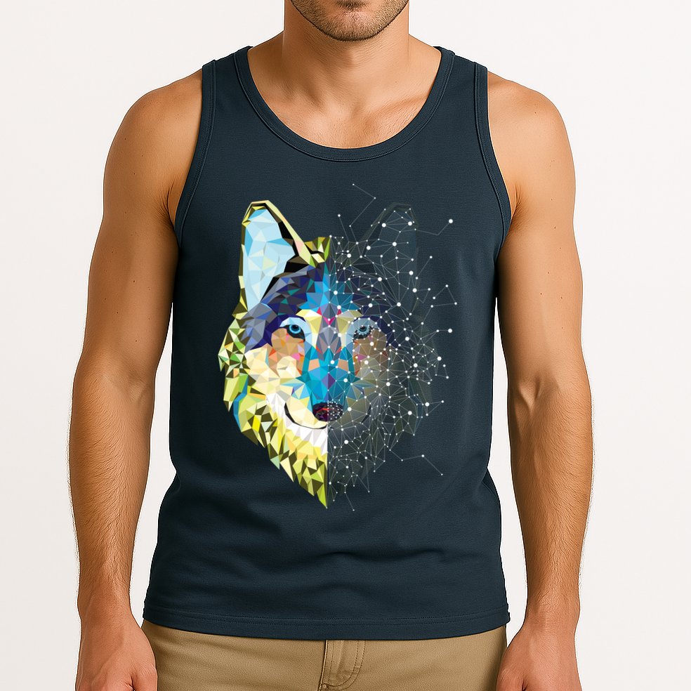 Constellation Pixel Wolf Tank Top