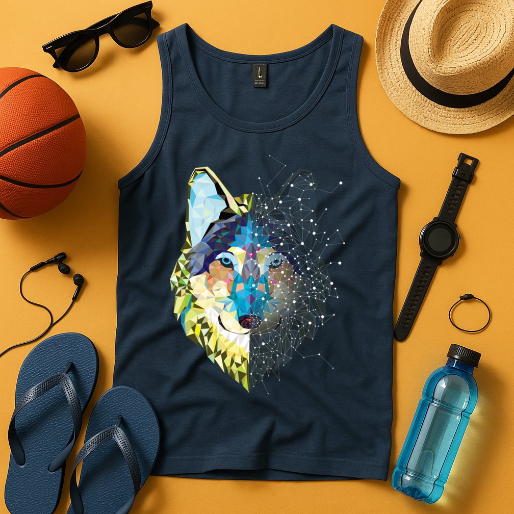 Constellation Pixel Wolf Tank Top