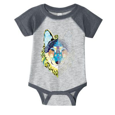 Constellation Pixel Wolf Infant Baby Jersey Bodysuit