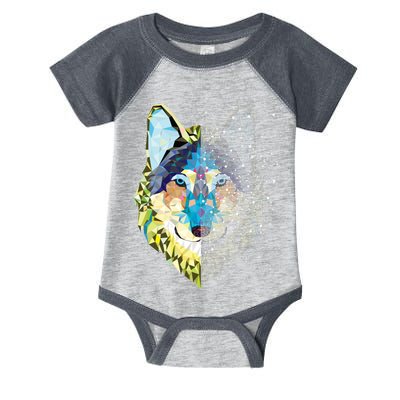 Constellation Pixel Wolf Infant Baby Jersey Bodysuit