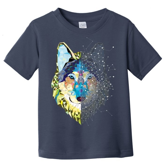 Constellation Pixel Wolf Toddler T-Shirt