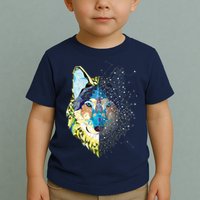 Constellation Pixel Wolf Toddler T-Shirt