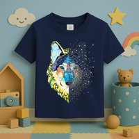 Constellation Pixel Wolf Toddler T-Shirt
