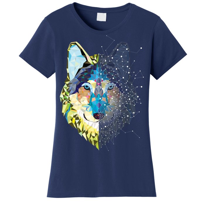 Constellation Pixel Wolf Women's T-Shirt