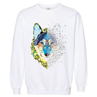 Constellation Pixel Wolf Garment-Dyed Sweatshirt