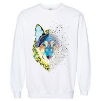 Constellation Pixel Wolf Garment-Dyed Sweatshirt