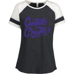 Content Creator Enza Ladies Jersey Colorblock Tee