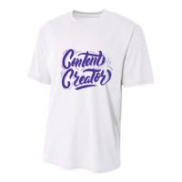 Content Creator Youth Performance Sprint T-Shirt