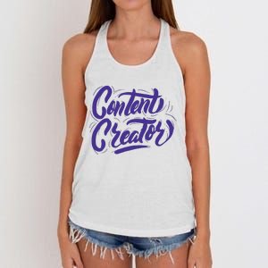 Content Creator Women's Knotted Racerback Tank